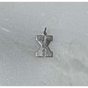 Vintage 925 Sterling Silver Double Arrow X Pendant - Architectural Y2K Charm
